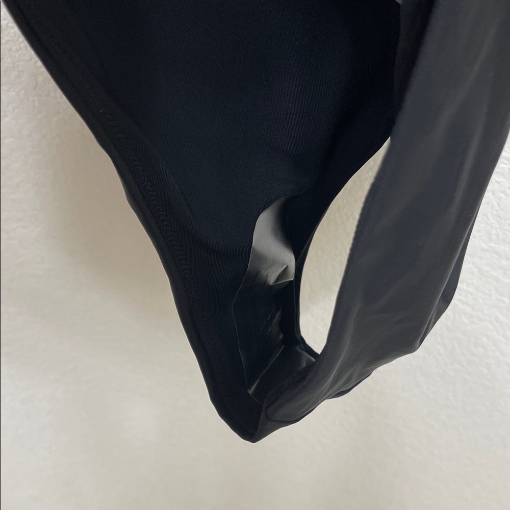 NWT - Aerie Black High Cut Cheeky Bikini Bottom - M - Picture 5 of 5